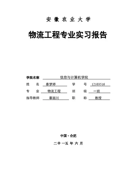 物流企业调研报告