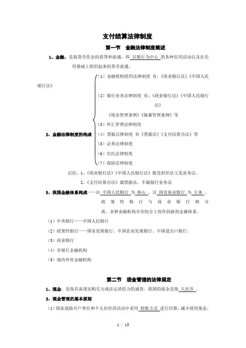 支付结算法律制度 2