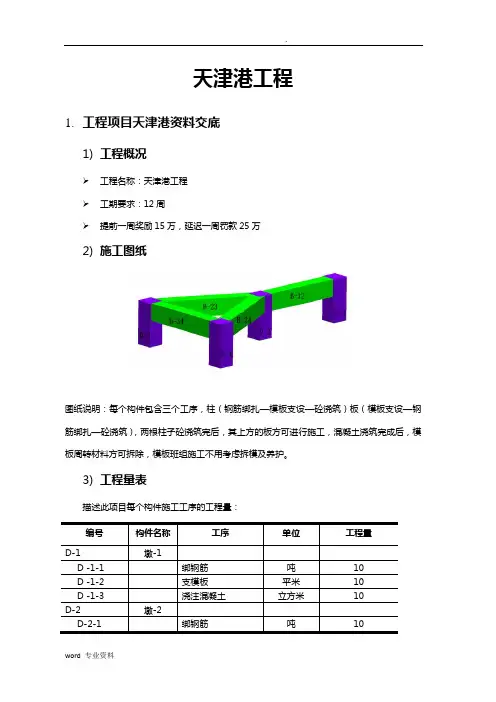 天津港工程的项目计划与控制