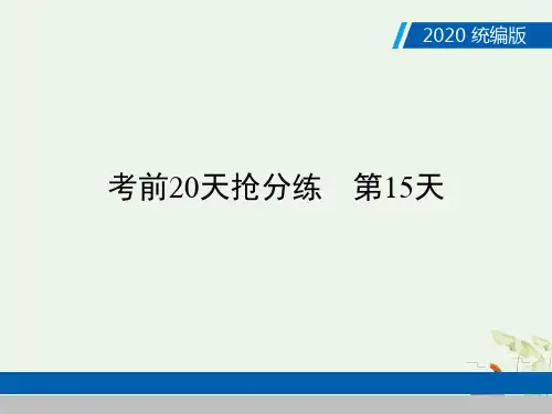 广东中考语文复习PPT_考前天抢分练 第天4
