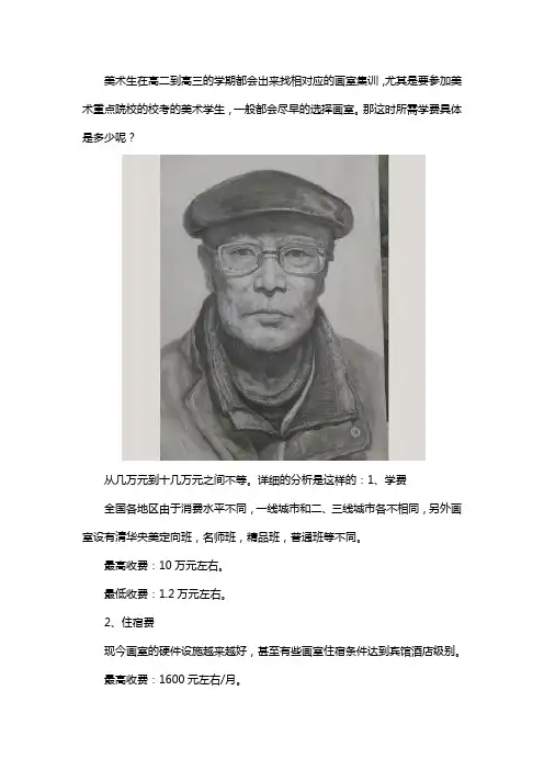艺考美术培训班的学费大概是多少