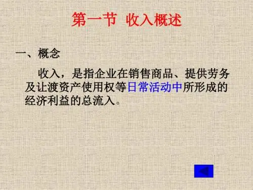 财务会计收入管理精品资料