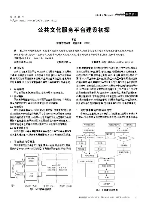 公共文化服务平台建设初探 2