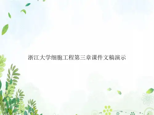 浙江大学细胞工程第三章课件文稿演示