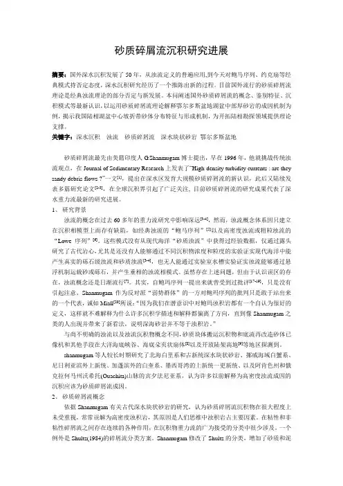 砂质碎屑流沉积研究进展