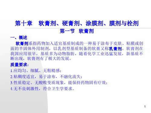 第十章 软膏剂等