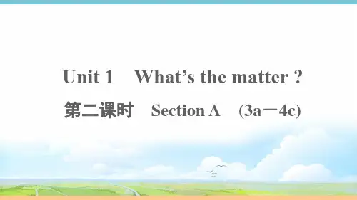 八年级英语下册Unit1What'sthematter第二课时作业课件人教版(3)