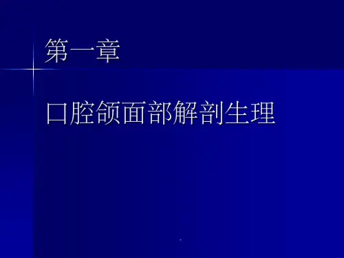 口腔颌面部解剖ppt