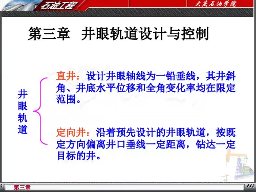 井眼轨道设计与控制