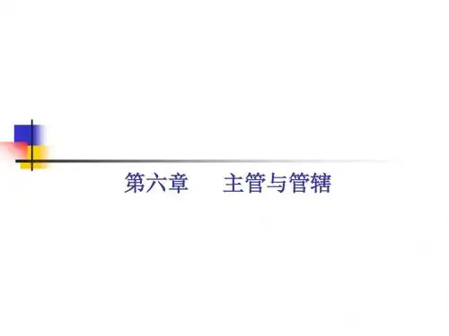 第六章 主管与管辖