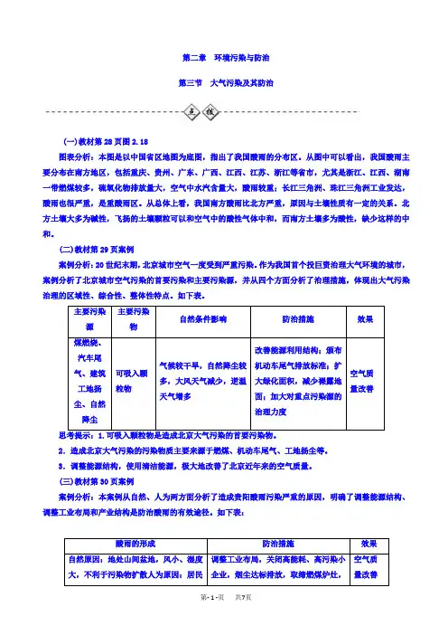 (人教版)地理高二选修六：2.3《大气污染及其防治》同步练习(有答案)