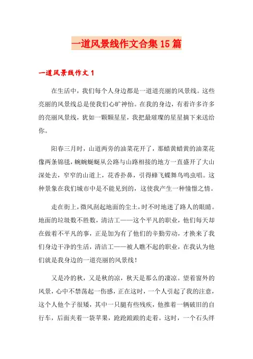一道风景线作文合集15篇