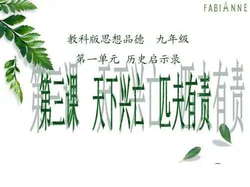 天下兴亡匹夫有责