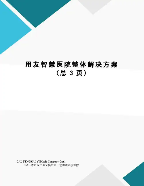 用友智慧医院整体解决方案 2
