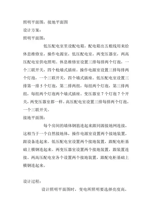 照明平面图 接地平面图