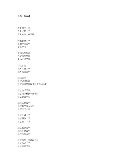 2013年在河北省招生的各学校艺术类专业校考合格考生名单