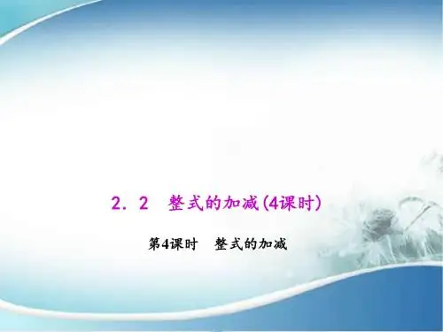 2.2.4 整式的加减