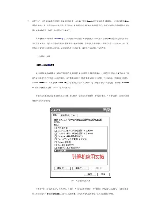 win远程控制包括winvnc使用