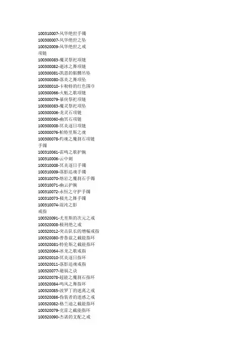 85装备部分代码