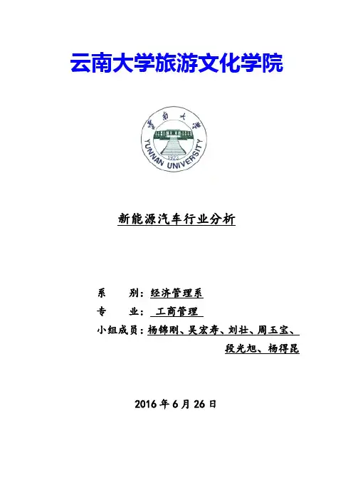 xxxx新能源汽车行业分析.docx