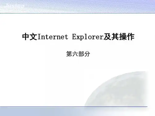 中文Internet Explorer及其操作PPT课件
