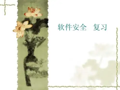 软件安全复习