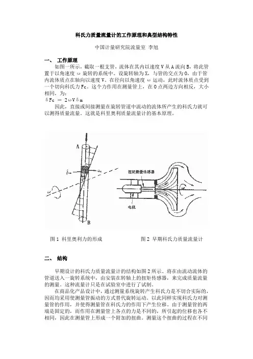 科氏力质量流量计的工作原理和典型结构特性 2
