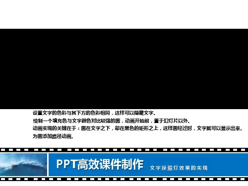 PPT高效课件制作-动画应用-探照文字效果