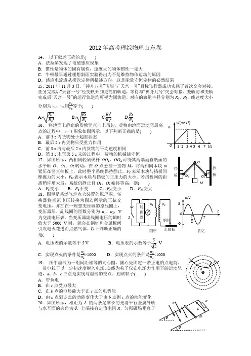 高考试题物理(山东卷)重绘版