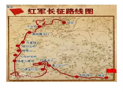 《红军长征路线图》PPT课件