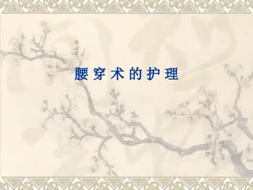 腰椎穿刺的护理