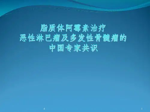 脂质体阿霉素专家共识会议