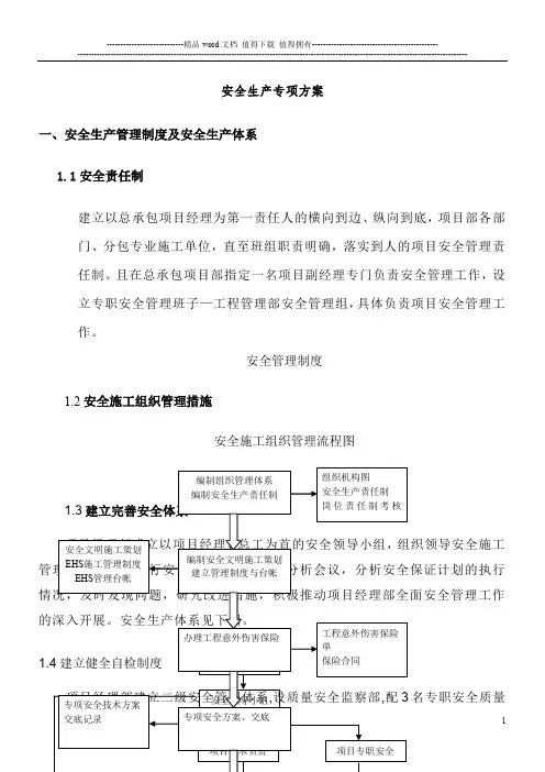 安全生产技术组织措施