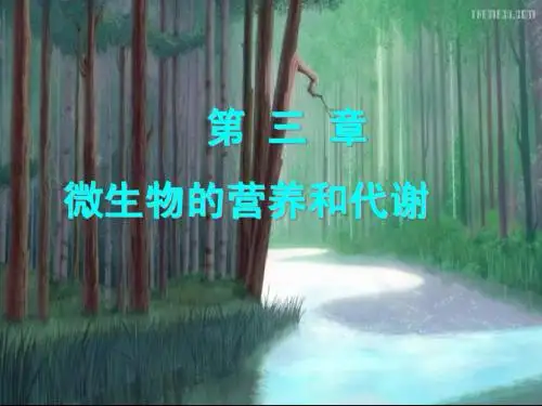 第三章 微生物的营养与代谢