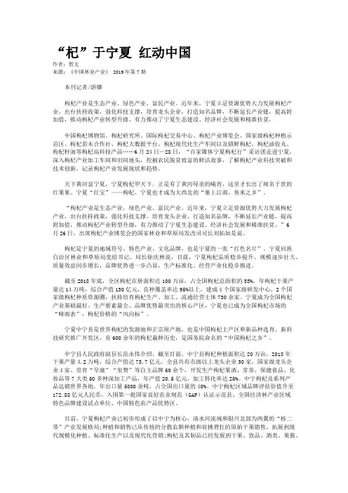 “杞”于宁夏 红动中国