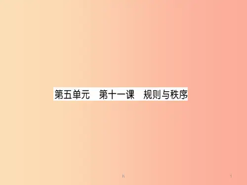 2019中考道德与法治复习 七下 第11课 规则与秩序课件 教科版