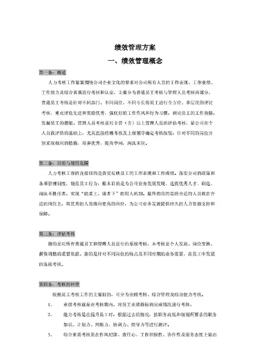 广告公司绩效kpi考核.