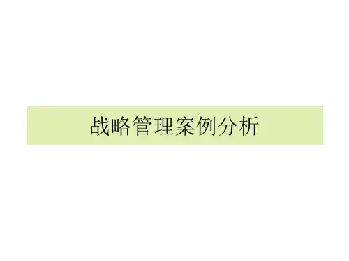 战略管理案例分析