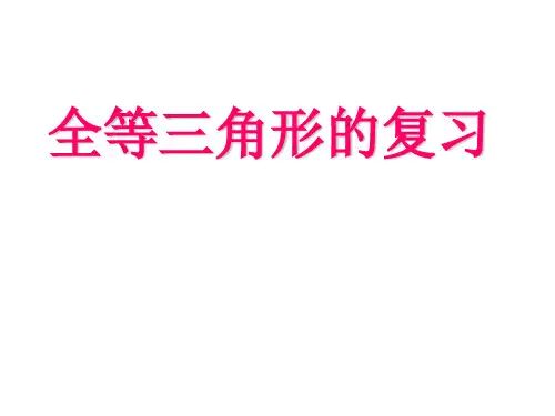 人教版八年级数学上册第12章全等三角形复习课课件 (共32张PPT)