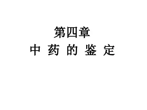 中药的鉴定总论 ppt课件
