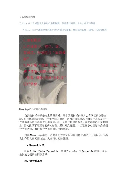 Photoshop巧妙去除扫描网纹