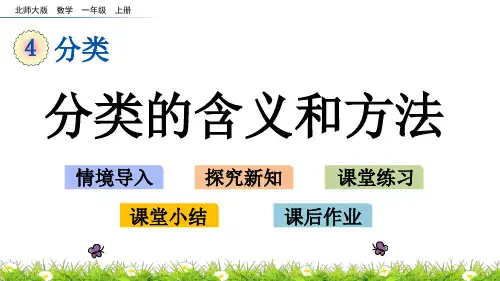 北师大版一年级数学上册 第四单元分类整单元课件