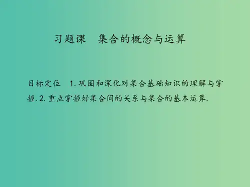 高中数学 第一章 集合与函数概念 习题课 集合的概念 新人教版必修1