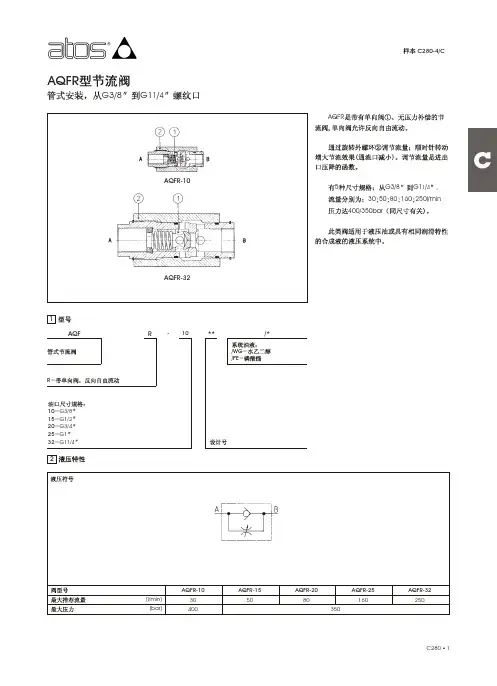管式节流阀