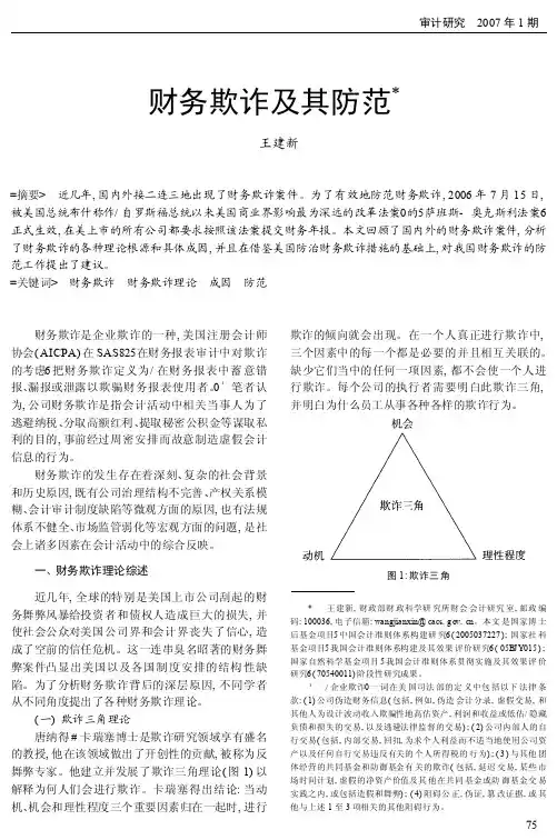 财务欺诈及其防范_王建新