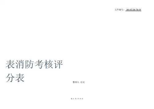整理(表)消防考核评分表