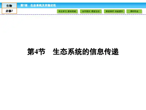 人教版高中生物必修三 第5章 生态系统及其稳定性 5.4《生态系统的信息传递