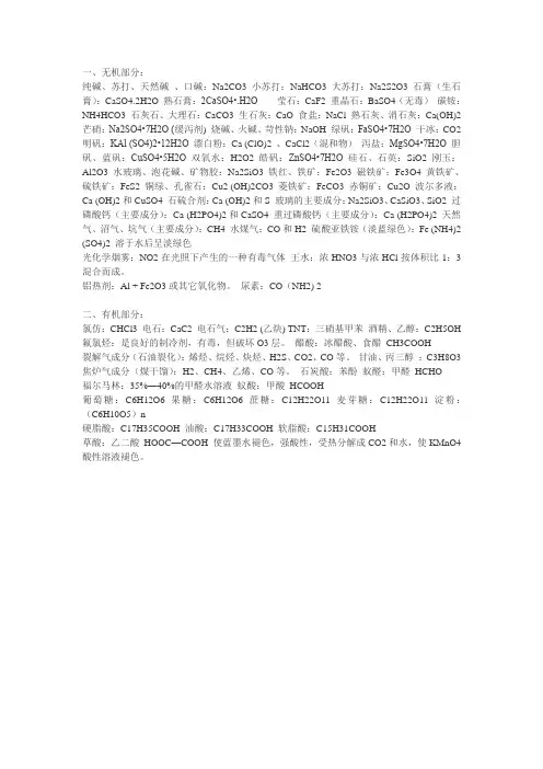化学名词