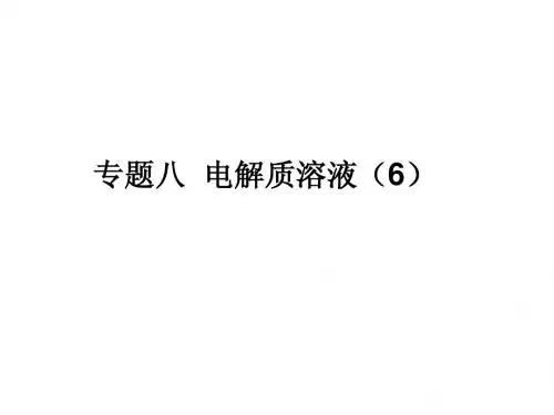 邳州市第二中学高三化学专题复习专题八电解质溶液(6)课件