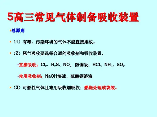 5高三常见气体制备吸收装置
